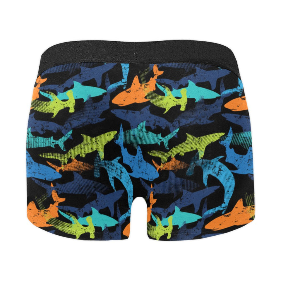 Colorful shark Men's All Over Print Boxer Briefs Men's Underwear