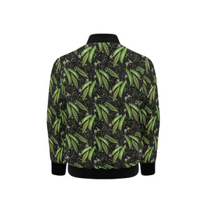 Green Peas Pattern Print Design 02 Kids' Boys' Girls' Bomber Jacket