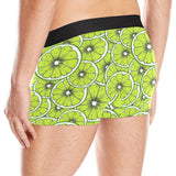 Slices of Lime design pattern Men's All Over Print Boxer Briefs Men's Underwear