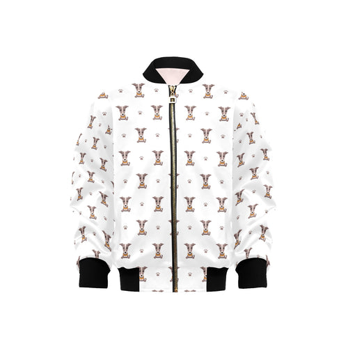 Greyhound Pattern Print Design 05 Kids' Boys' Girls' Bomber Jacket