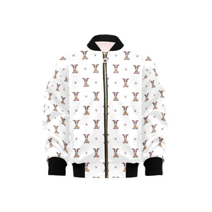 Greyhound Pattern Print Design 05 Kids' Boys' Girls' Bomber Jacket