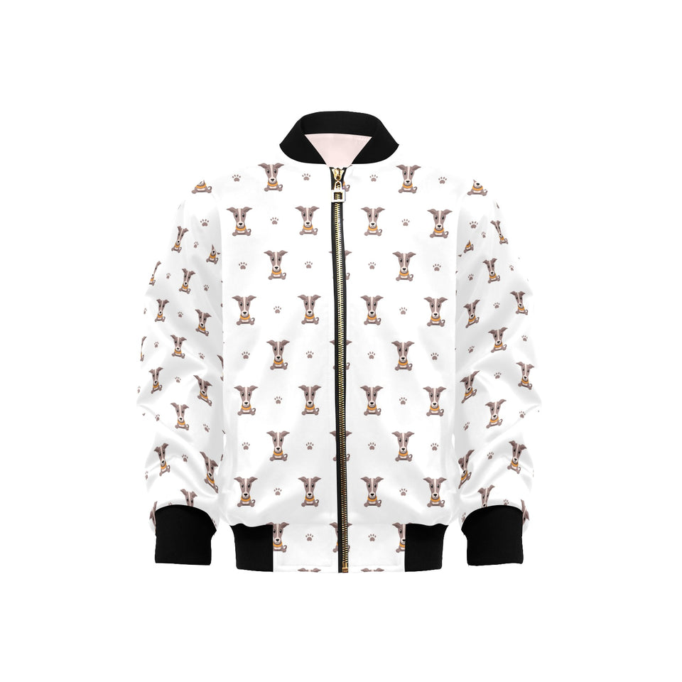 Greyhound Pattern Print Design 05 Kids' Boys' Girls' Bomber Jacket