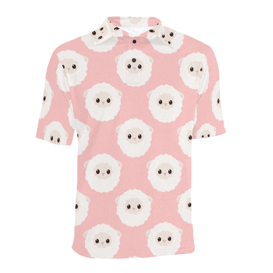 Cute sheep pattern Men's All Over Print Polo Shirt