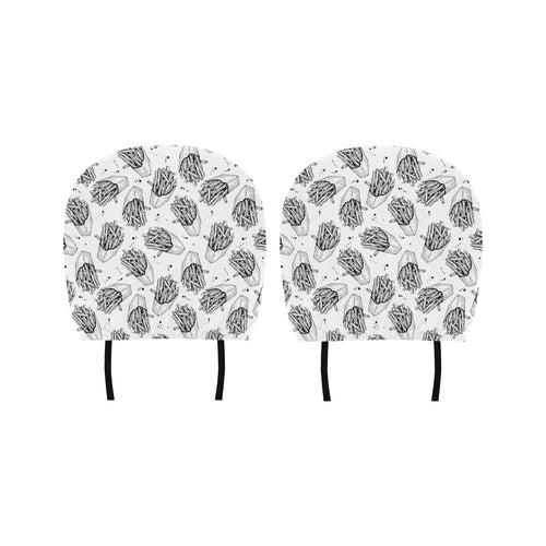 Hand drawn french fries pattern Car Headrest Cover