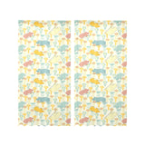 Hippopotamus Pattern Print Design 04 Gauze Curtain