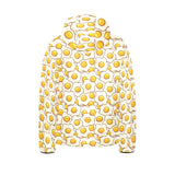 Fried Eggs Pattern Print Design 02 Kids' Boys' Girls' Padded Hooded Jacket