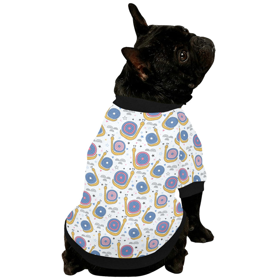 Snail Pattern Print Design 05 All Over Print Pet Dog Round Neck Fuzzy Shirt