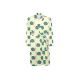 Snail Pattern Print Design 04 Men's Long Sleeve Belted Night Robe