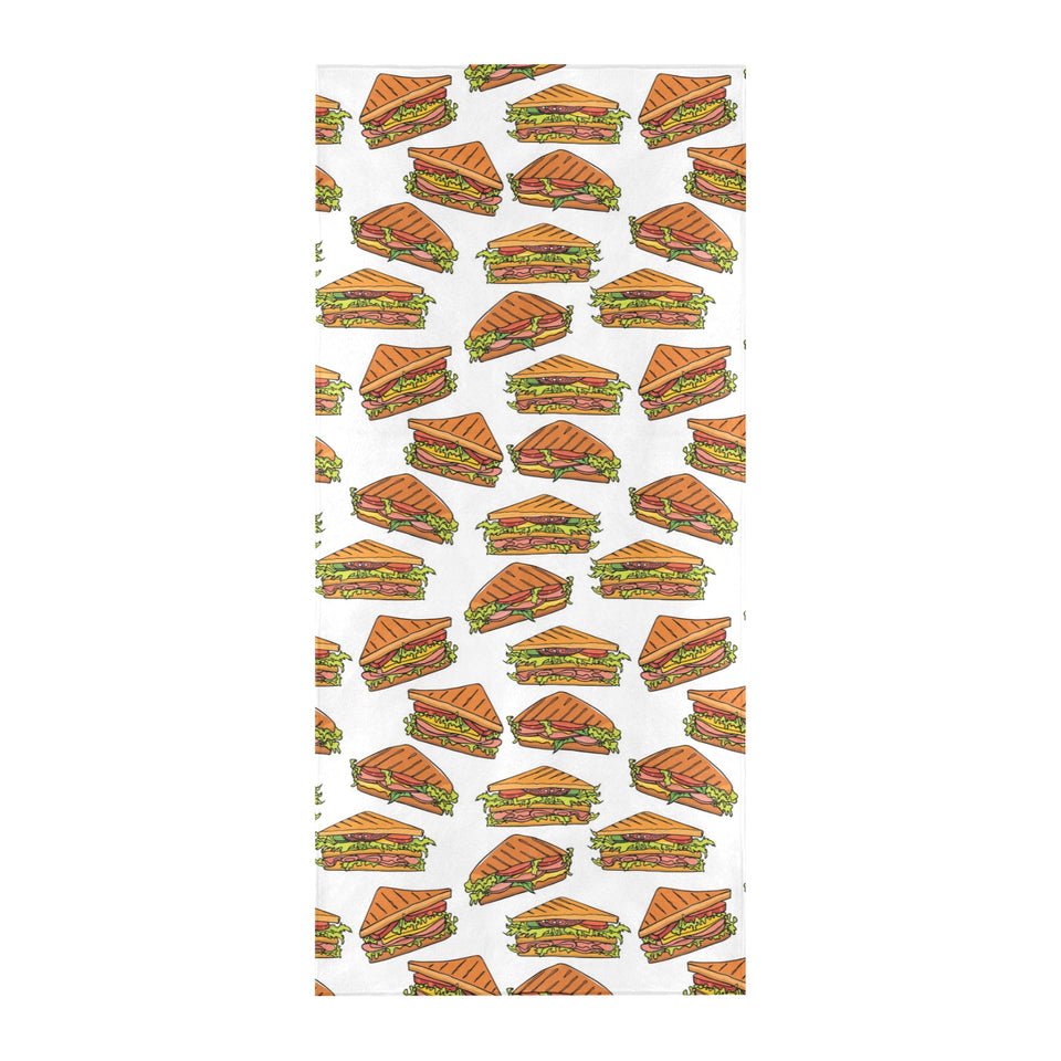 Sandwich Pattern Print Design 02 Beach Towel