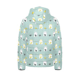 Cute hamster cheese pattern Kids' Boys' Girls' Padded Hooded Jacket