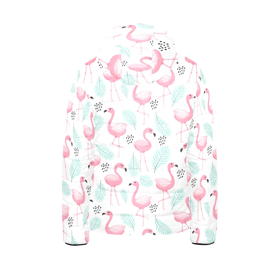 Cute flamingo pattern Kids' Boys' Girls' Padded Hooded Jacket