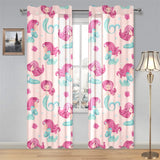 Cute little mermaid pattern Gauze Curtain
