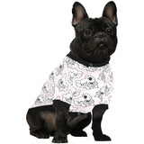 Cute french bulldog pattern All Over Print Pet Dog Round Neck Fuzzy Shirt