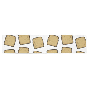 Bread Toast Pattern Print Design 03 Table Runner