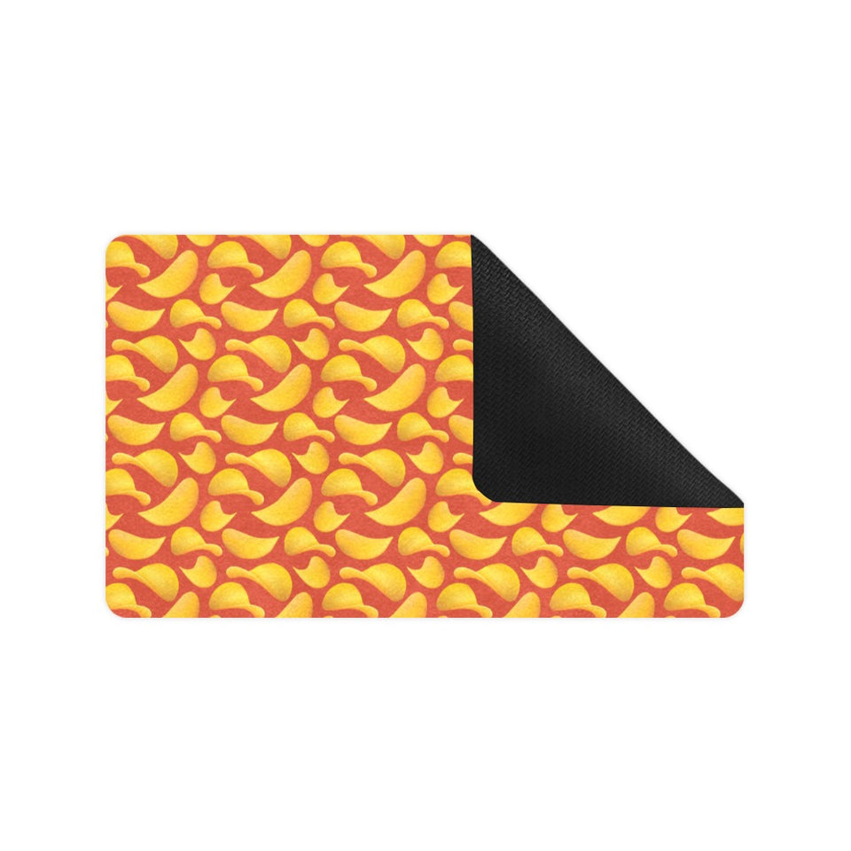 Potato Chips Pattern Print Design 05 Doormat