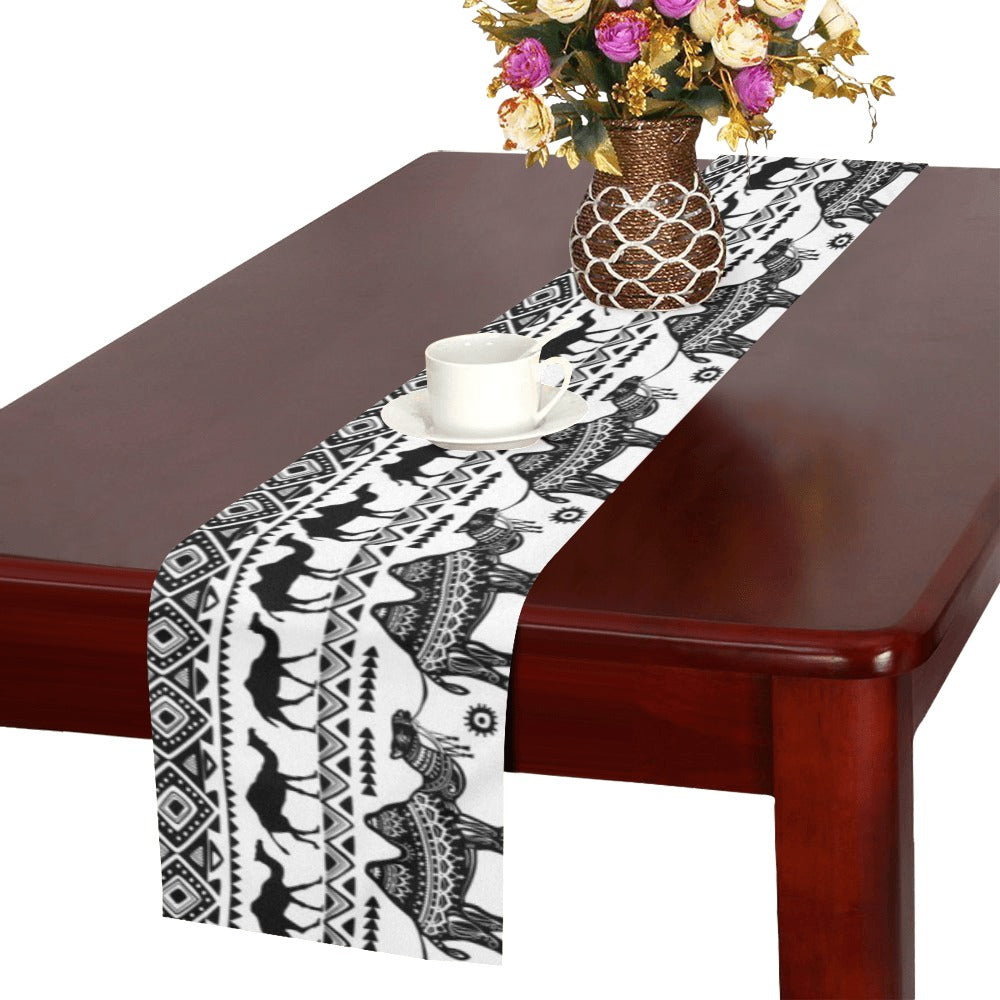 Camel polynesian tribal pattern Table Runner