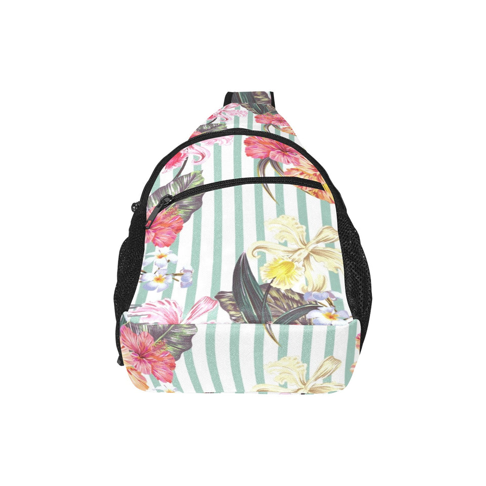 Colorful orchid flower pattern All Over Print Chest Bag