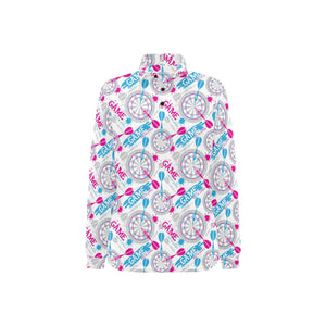 Darts Pattern Print Design 01 Women's Long Sleeve Polo Shirt