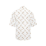 Jack Russel Pattern Print Design 05 Women's All Over Print Hawaiian Shirt
