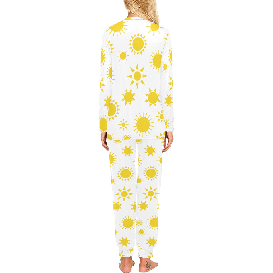 Sun pattern Women's All Over Print Pajama Set