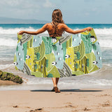 Hand drawn windmill pattern Beach Towel