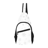 Snowflake pattern white background All Over Print Chest Bag