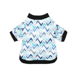 zigzag  chevron blue pattern All Over Print Pet Dog Round Neck Fuzzy Shirt