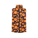 Halloween Pumpkin pattern Women's Padded Vest