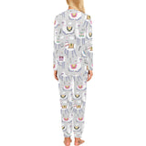 Cute Llama Alpaca pattern Women's All Over Print Pajama Set