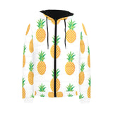Pineapples pattern Men's Padded Hooded Jacket