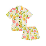 Guava design pattern Kids' Boys' Girls' V-Neck Short Pajama Set