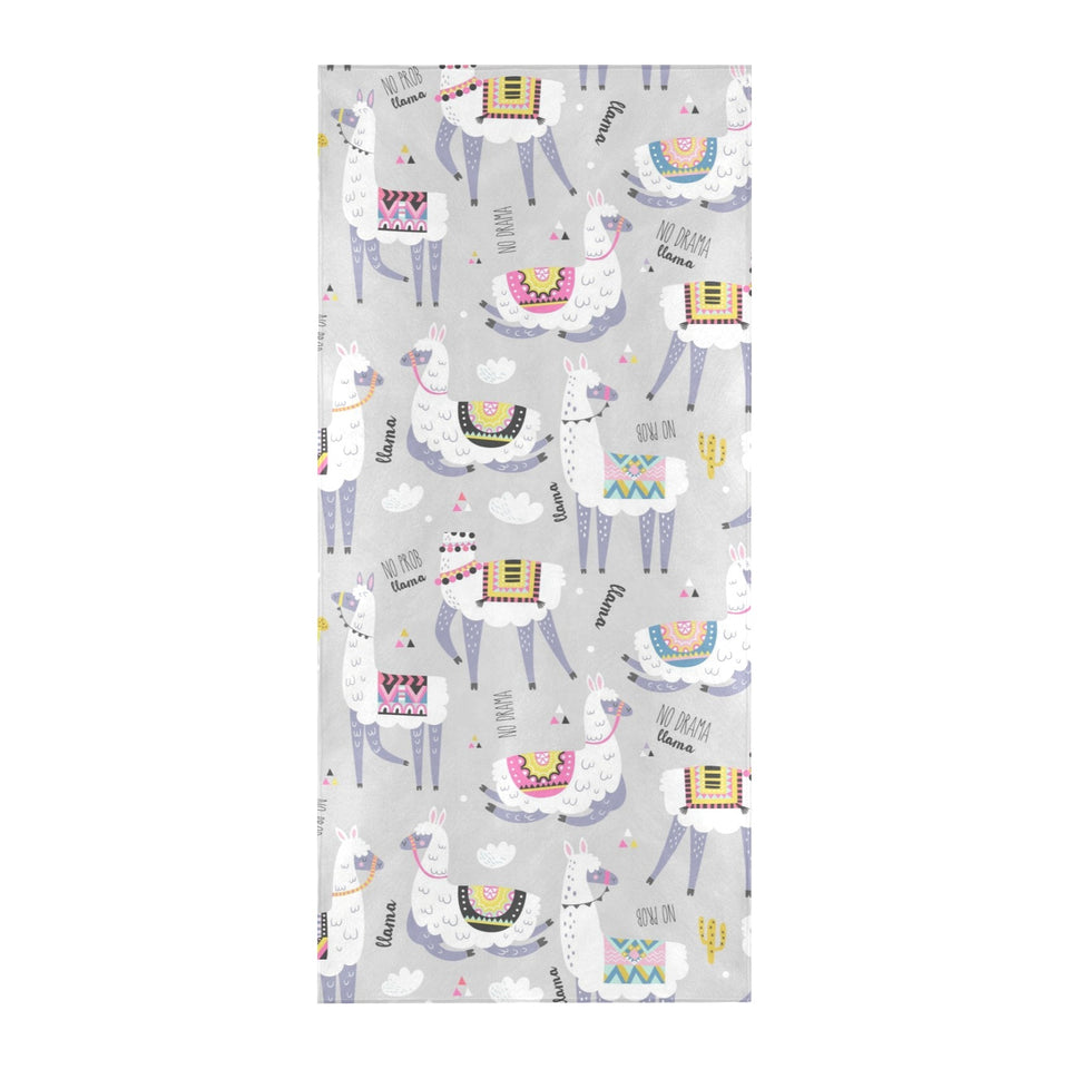 Cute Llama Alpaca pattern Beach Towel