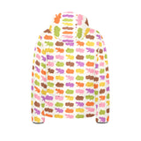 Hippopotamus Pattern Print Design 01 Kids' Boys' Girls' Padded Hooded Jacket