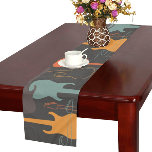 electric guitars pattern Table Runner
