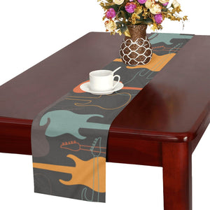 electric guitars pattern Table Runner