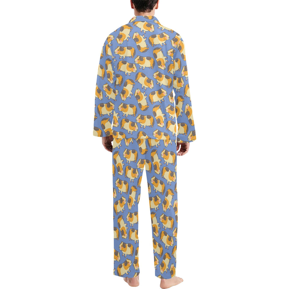 Guinea Pig Pattern Print Design 02 Men's Long Pajama Set