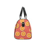 Oranges pattern red background Travel Bag