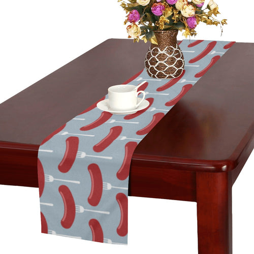 Sausage Pattern Print Design 02 Table Runner