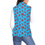 Ladybug Pattern Print Design 02 Women's Padded Vest