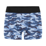 Blue camouflage pattern Men's All Over Print Boxer Briefs Men's Underwear