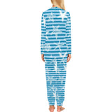 Starfish blue blackground Women's All Over Print Pajama Set