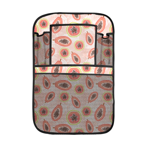 papaya leaves pattern Car Seat Back Organizer