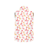 Giraffe Pattern Print Design 03 Women's Padded Vest