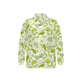 Cute frog dragonfly pattern Men's Long Sleeve Polo Shirt