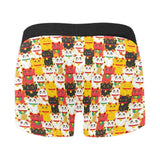 Colorful Maneki neko cat pattern Men's All Over Print Boxer Briefs Men's Underwear
