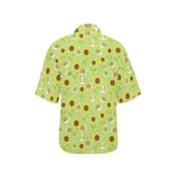 Snail Pattern Print Design 01 Women's All Over Print Hawaiian Shirt