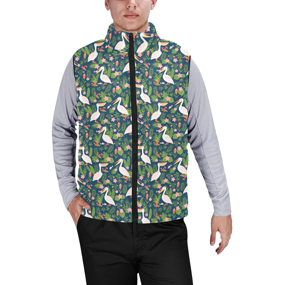 Pelican Pattern Print Design 05 Men's Padded Vest