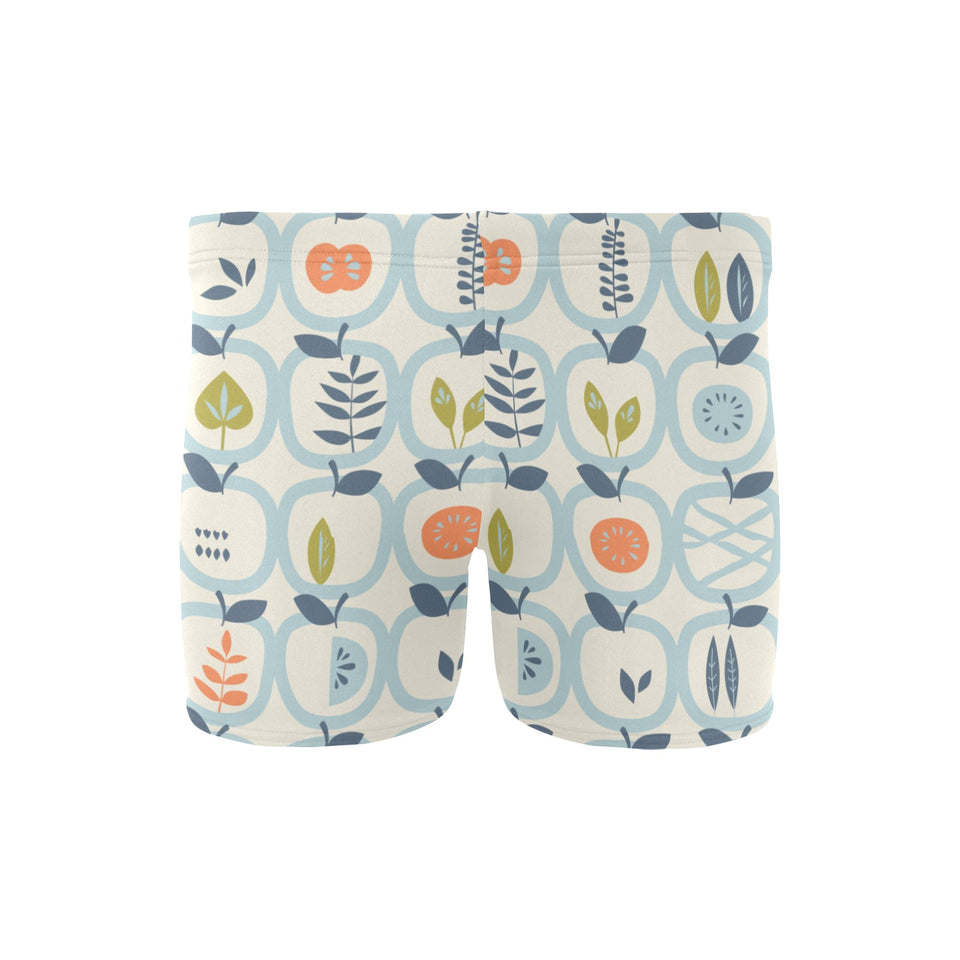 apples leaves pattern Men's Swimming Trunks