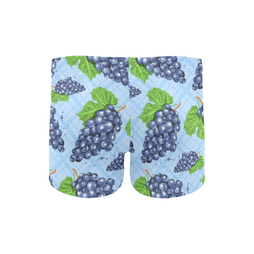Watercolor grape pattern Men's Swimming Trunks