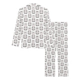 Hippopotamus Pattern Print Design 05 Women's Long Pajama Set